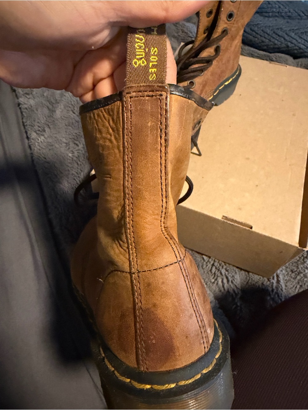 Women’s Brown Lace-Up Leather Boots - Picture 3 of 8